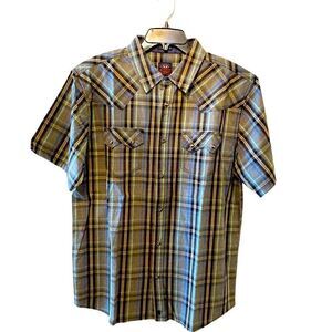 Moon shine gray blue mint black cream covered snap pockets regular fit brand new